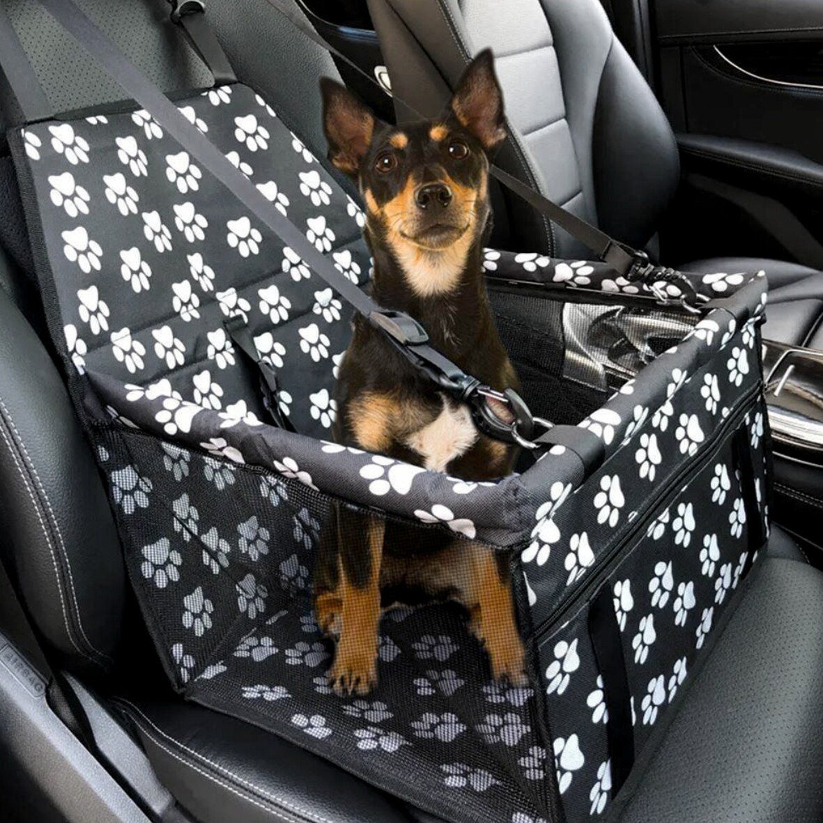 Dog Car Seat For Small Medium Pet, Portable Cat Puppy Rabbit Seat Travel Booster - Image 3
