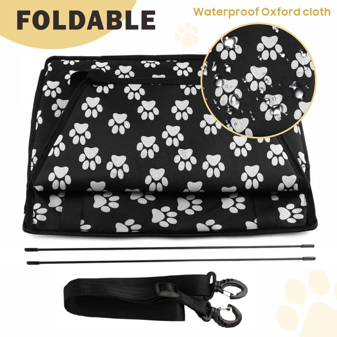 Dog Car Seat For Small Medium Pet, Portable Cat Puppy Rabbit Seat Travel Booster - Image 5