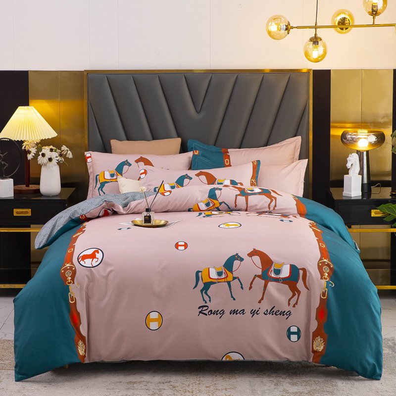 Thickened Brushed Four-piece Winter Bed Sheet And Duvet Cover Three-piece Bedding Set - Image 3