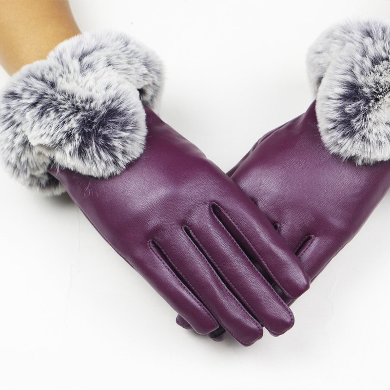 Autumn and winter touch screen leather gloves - Image 7