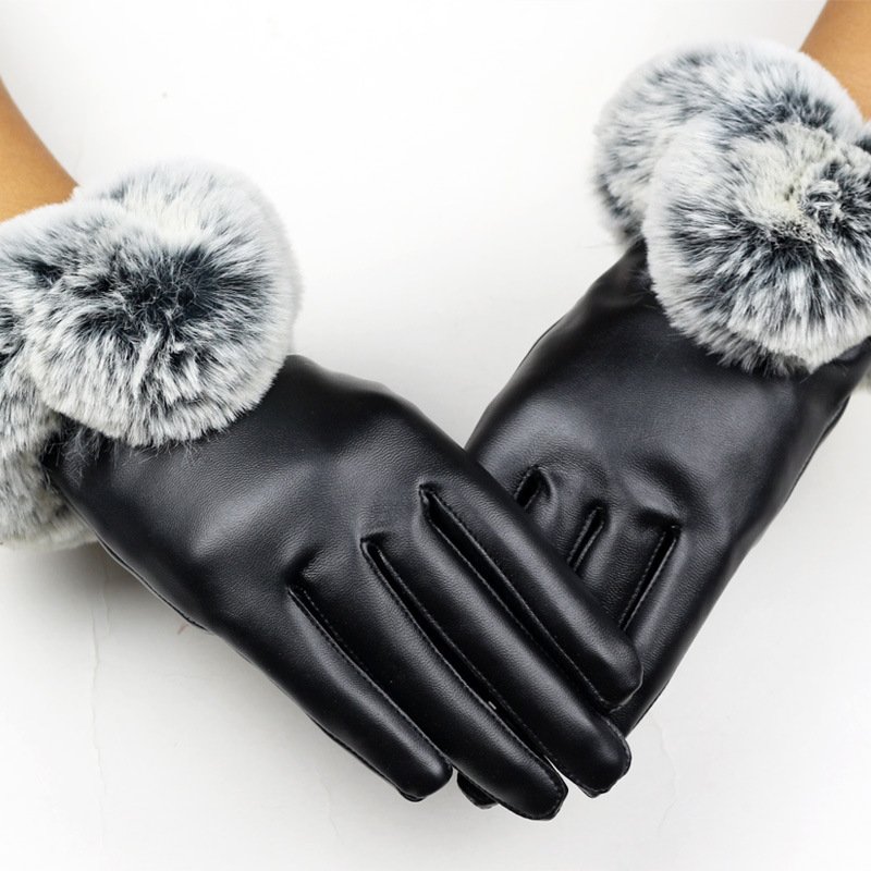 Autumn and winter touch screen leather gloves - Image 10