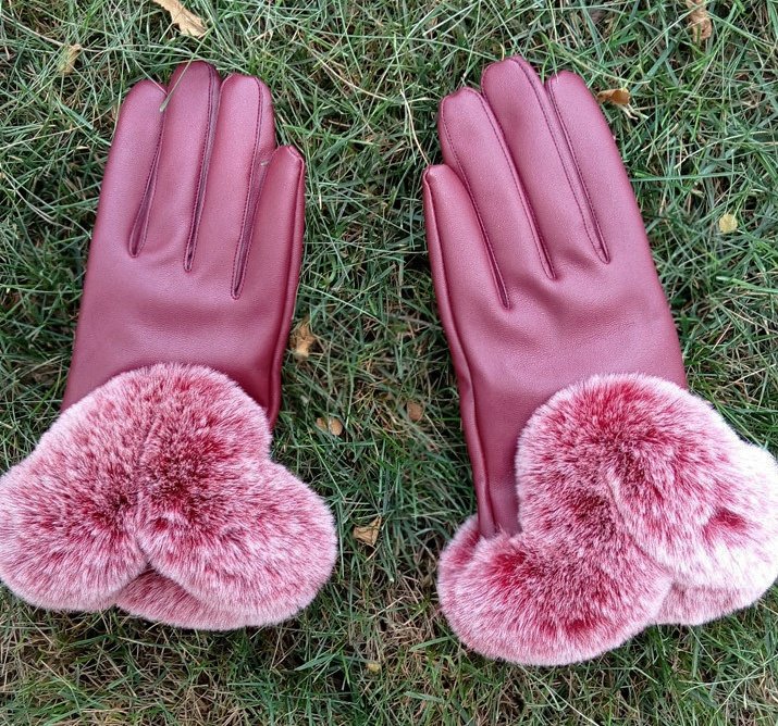 Autumn and winter touch screen leather gloves - Image 5