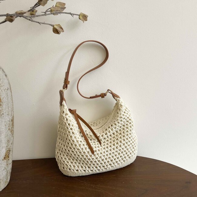 Handheld Shoulder-worn Casual Woven Crossbody Bag