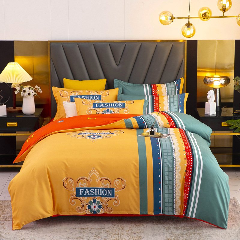 Thickened Brushed Four-piece Winter Bed Sheet And Duvet Cover Three-piece Bedding Set - Image 10
