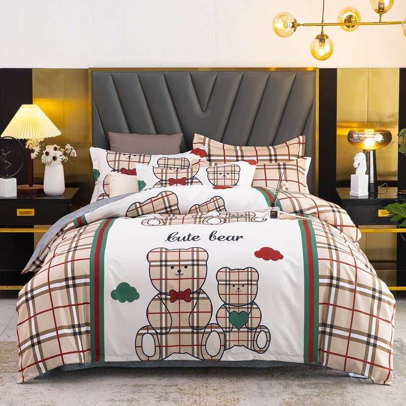 Thickened Brushed Four-piece Winter Bed Sheet And Duvet Cover Three-piece Bedding Set - Image 6