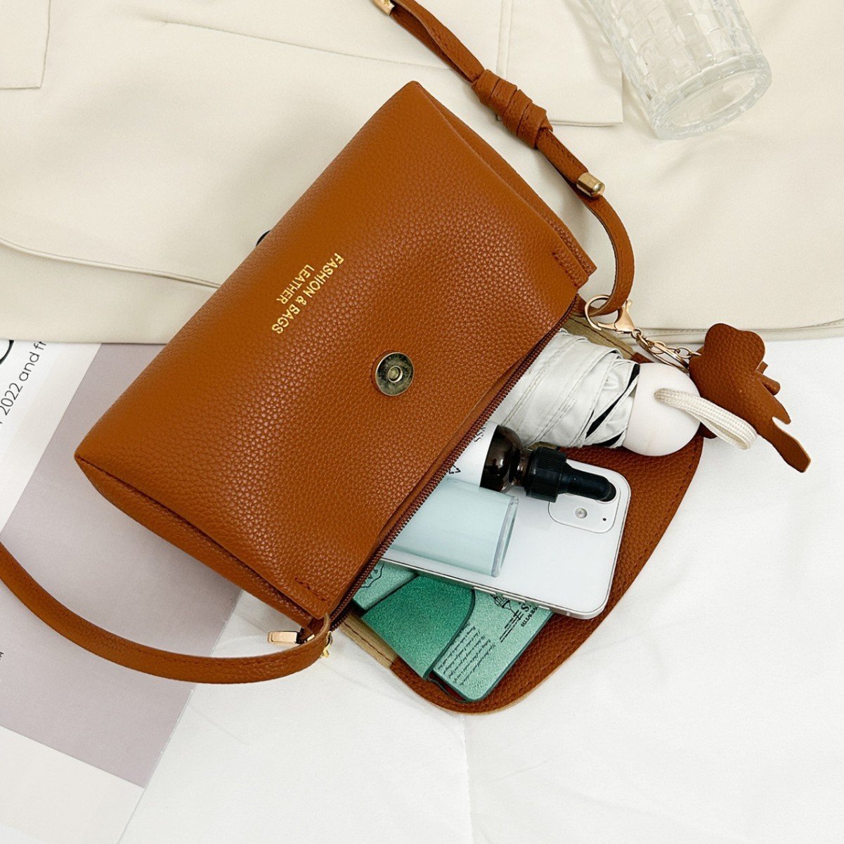 Soft-shoulder Versatile Fashionable Solid-color Casual Single-shoulder Bag - Image 3